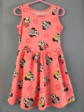 Disney Pink Minnie Mouse Sleeveless Dress (XS 4-5)